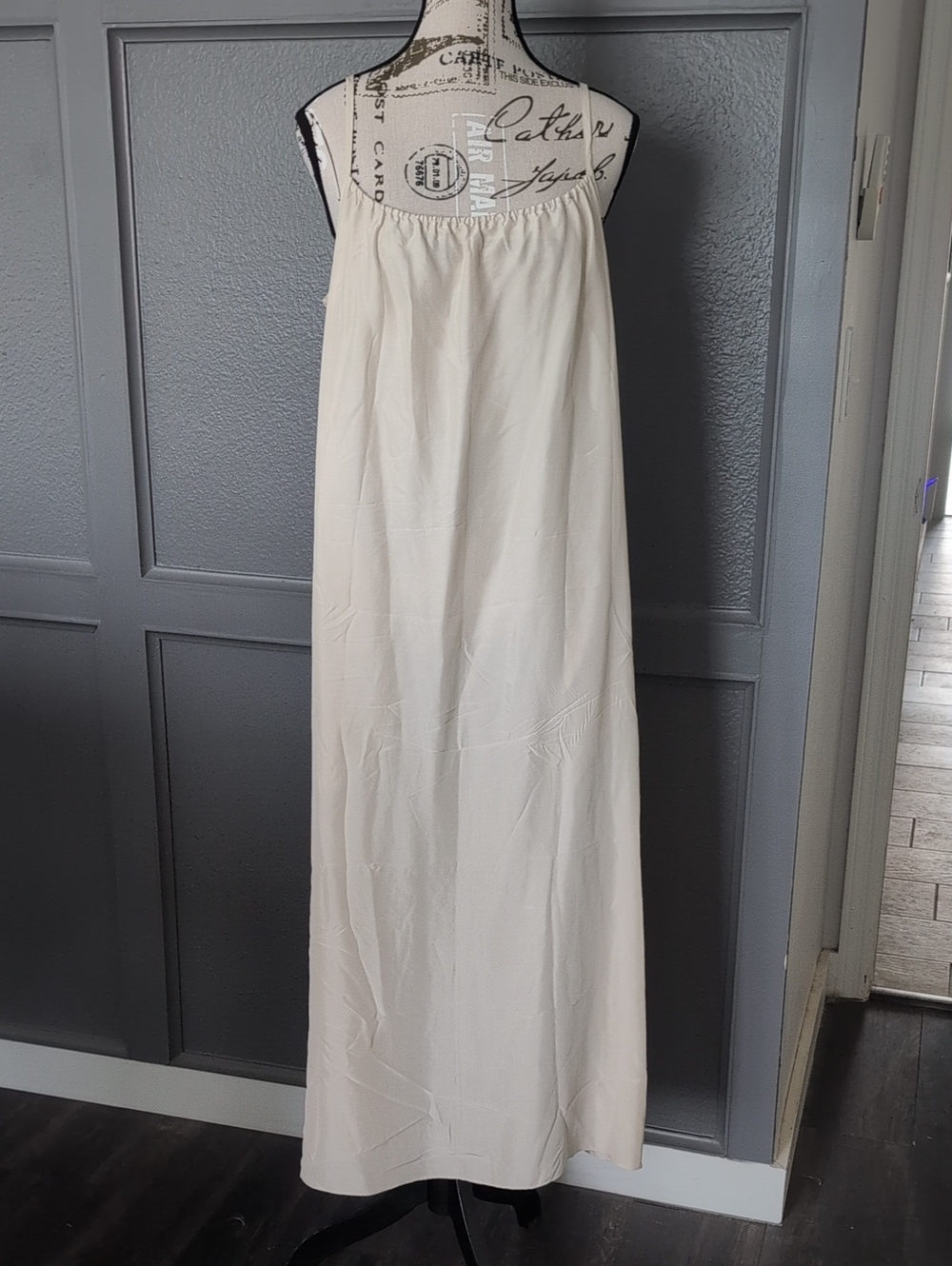 Eileen Fisher Cream Sleeveless Maxi Dress